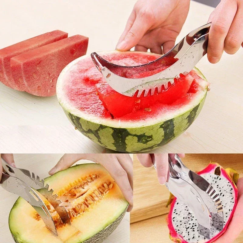 Kitchen Stainless Steel Windmill Watermelon Cutter Artifact Salad Fruit Slicer Cutter Tool Watermelon Digger Accessories Gadgets