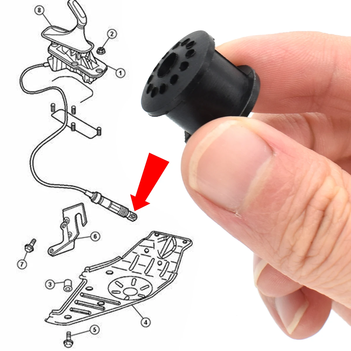 Swgaunc Versnellingshendel afdichting voor Fiesta Focus 4S6P7412AA 4S6P-7412-AA zwart 4 stuks