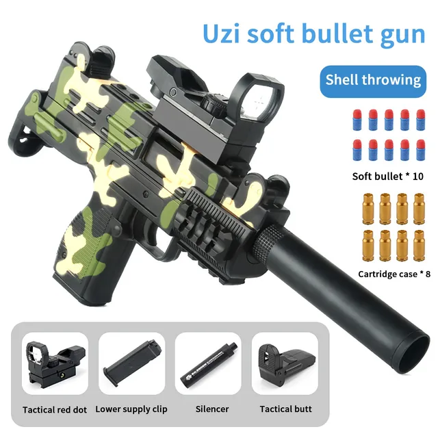 Soft Ball Toy Shock Wave Toy Submachine GunFoam Bullet Ball Shock Wave With Scope Children's Gift Educational Toy 12er Pack 4