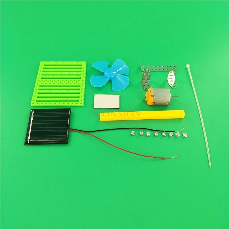 DIY Solar Powered Electric Fan Physics Circuit Experiment Kit Education Kids Toy Student Physical