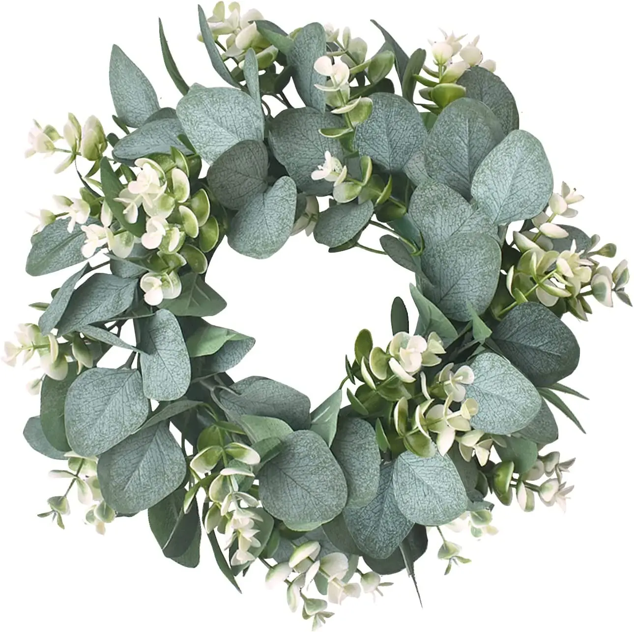 

Artificial Eucalyptus Wreath Making Eucalyptus Leaves Spring Summer Green Leaf Wreath Front Door Garden Home Outdoor Decoration