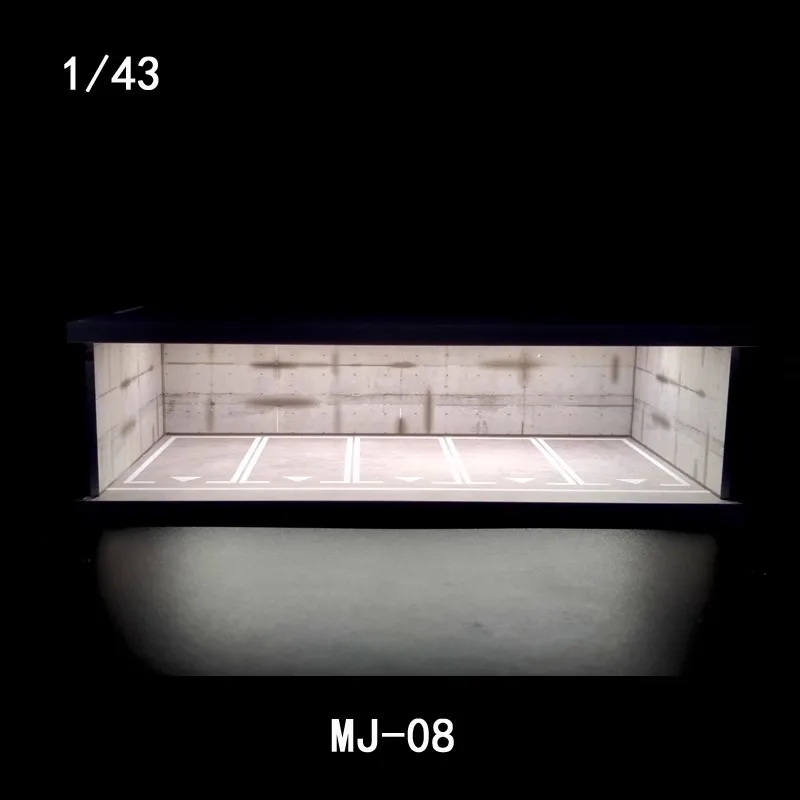1/43 Parking Scene Model Small Storage Box Alloy Car Mold Collection Photo Display Case 2
