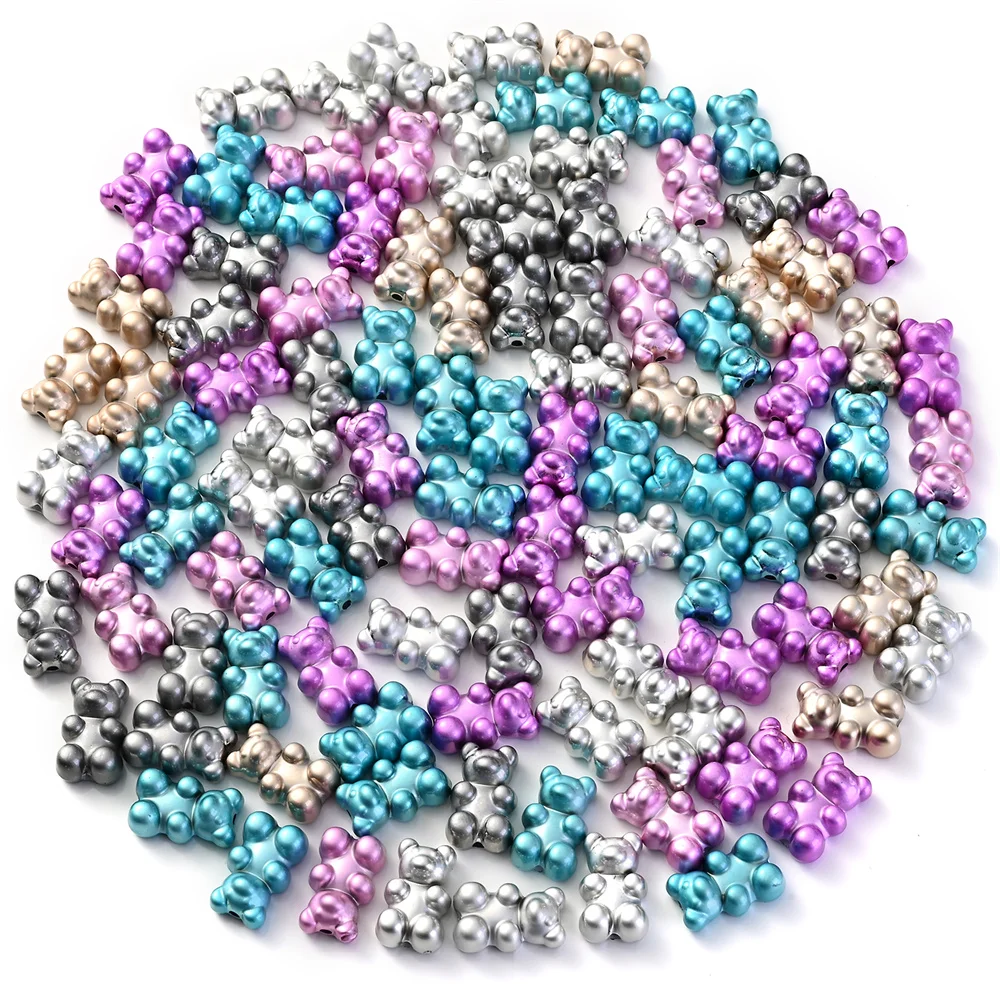 Lot De 100 Perles Losanges En Acrylique Transparent De 18 Mm, Plaquées