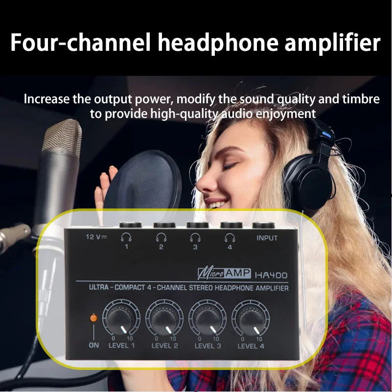 Behringer MicroAMP HA400 4-channel headphone amplifier (HA400d1)