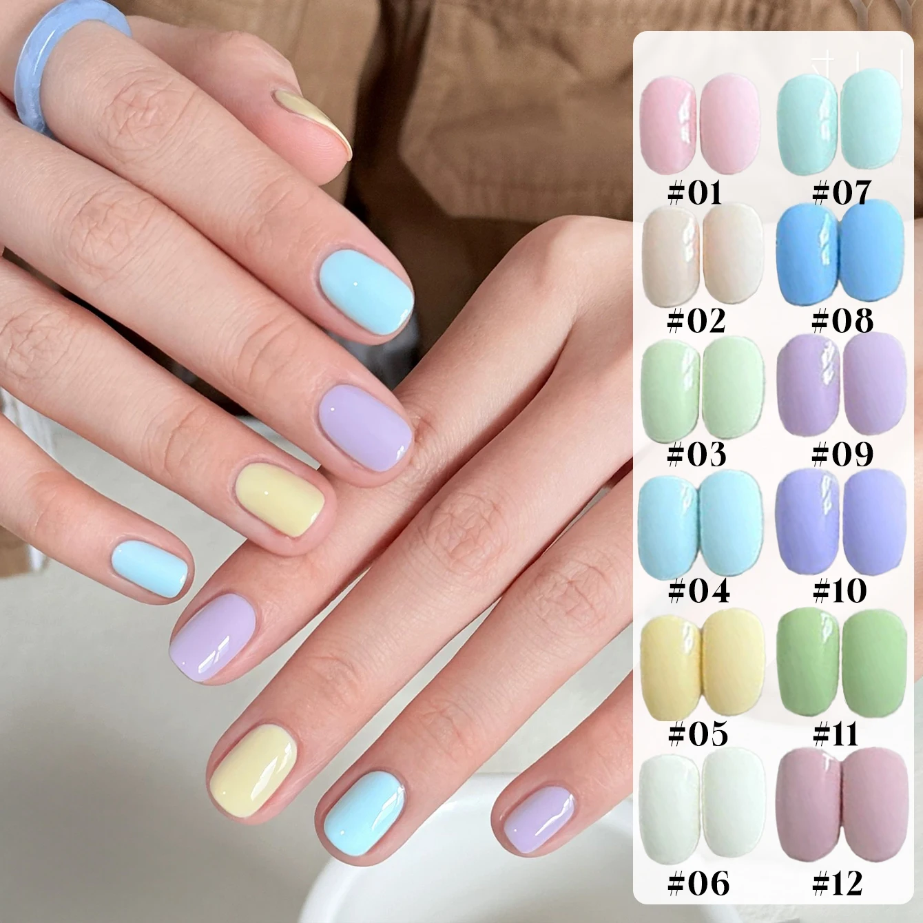 MIANEL 12ML 클라우드 네일 젤 폴리쉬 2026 뉴 봄/여름 민트 그린 도파민 마카롱 파스텔 귀여운 스윗 네일즈