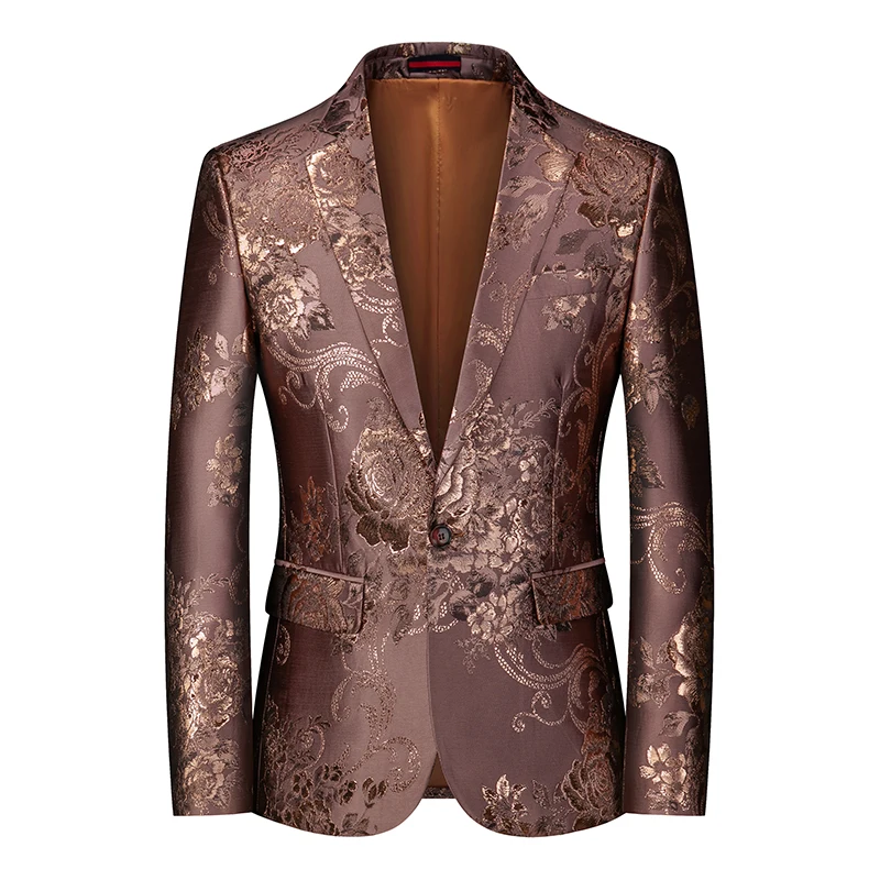 Men's Fashion Suit Color Personality Stage Performance Banquet Business Casual