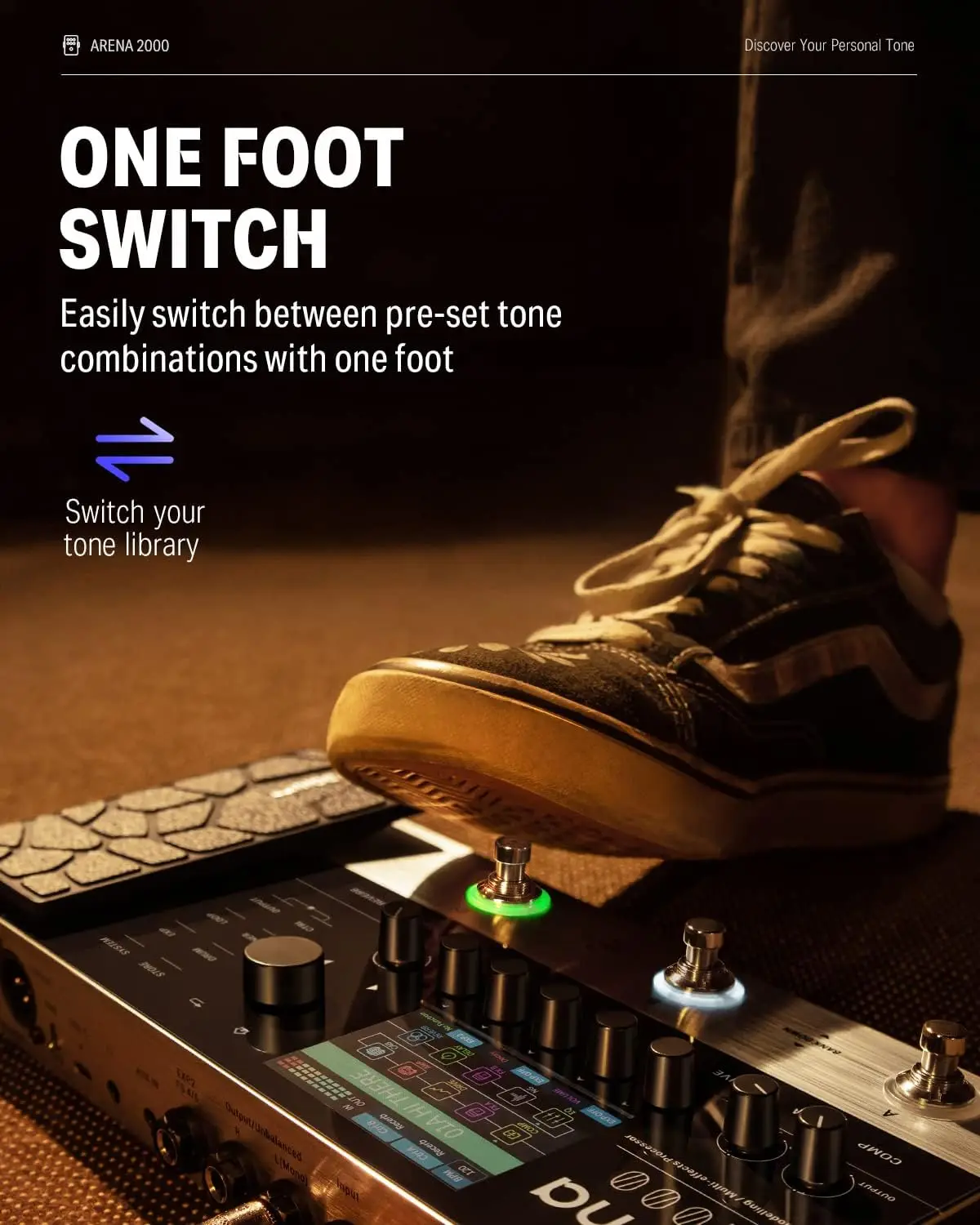 Donner Arena 2000 ギター マルチ エフェクト ペダル、278 エフェクト