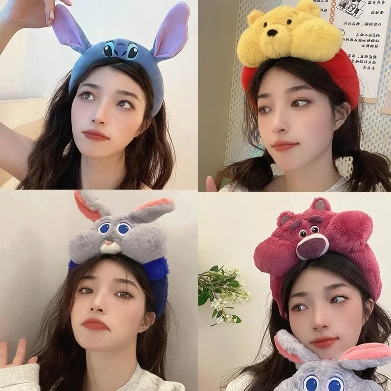 

Disney Stich Headband Cute Cartoon Funny Headband Decorative Headband Plush Anti-Slip Headband Girls Gift