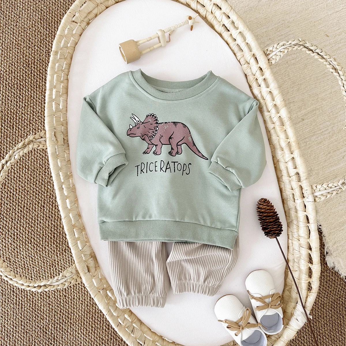 Baby Boy Outfits Baby Outfits 2Pcs Newborn Baby Boys Clothes Set Dinosaur Prints Sweater Top Pants Children's Clothing Infant Outfit Cotton Suit Spring Autumn