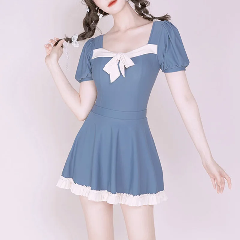 2023 New Fashionable Beach Women's Two Piece Swimsuit Padded High Waited Covering the Bell Cross Back Contrast Color Bikini Set