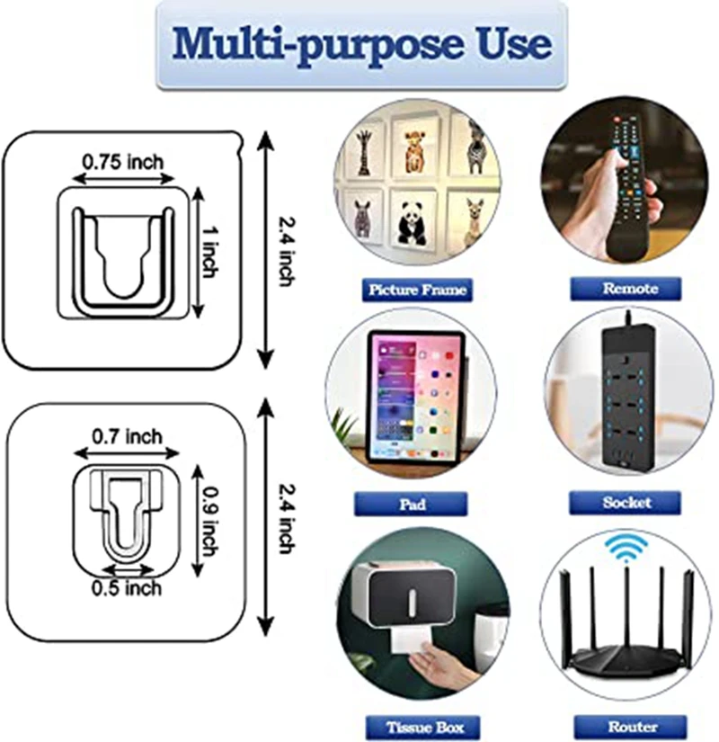 5/10 Pair Double-Sided Adhesive Wall Hooks Hanger Strong Transparent Hooks Suction Cup Sucker Wall Storage Holder For Kitchen storage hook