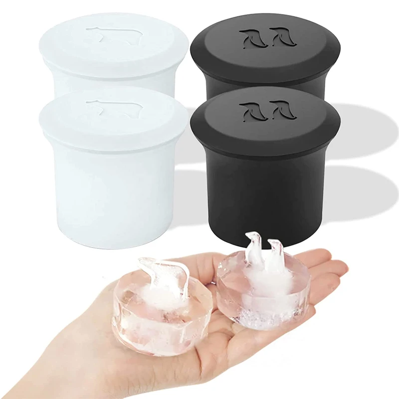 Silicone Ice Cube Mold Penguin Polar Bear Popsicle Moulds Silicone Ice Cube Tray Maker Trays Kichen Accessories ice mold ice cream molds