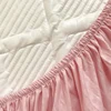 100% Waterproof Super Nordic Thick and Warm Fitted Sheet with Elastic Bands Princess Waterproof Bed Skirt Pink Mattress Covers 6