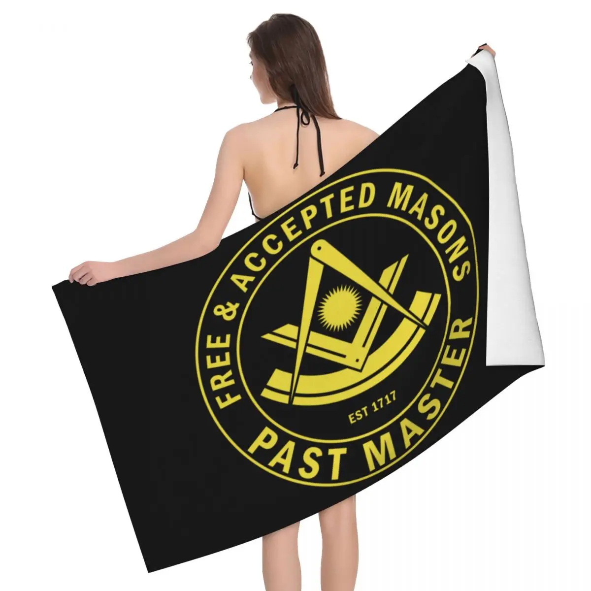 

Мягкое льняное пляжное полотенце Masonic Freemason из микрофибры быстросохнущее