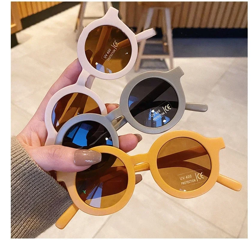 Kids Sunglasses Children Cute Cartoon Small Frame Sunglasses Kids Round Glasses Baby Fashion Colors Sunglasses Boys Girls Sun Protection Eyewear