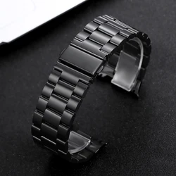 Stainless Steel Metal Watch Band Bracelet - Watch 8 44mm (Black)