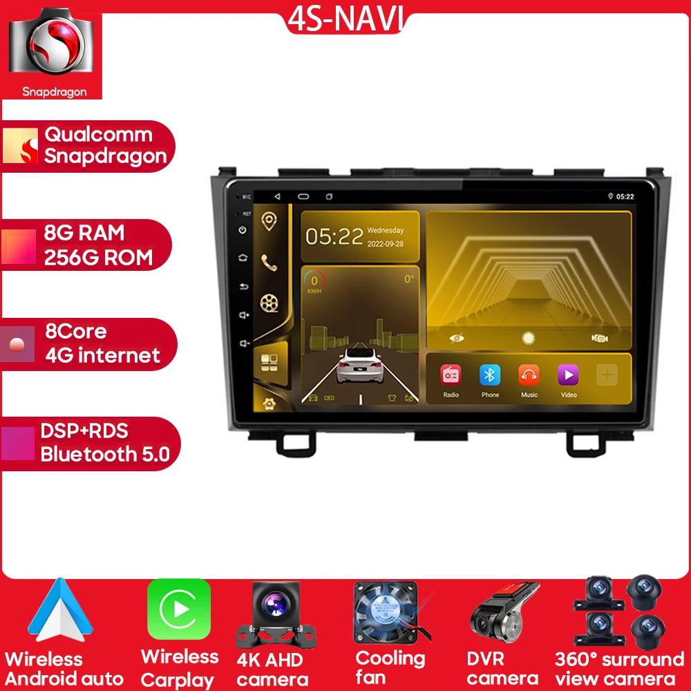 

Android For Honda CRV CR-V 3 RE 2006 - 2012 Carplay Car Radio Multimedia Video Player Navigation Stereo GPS No 2din 2 Din DVD