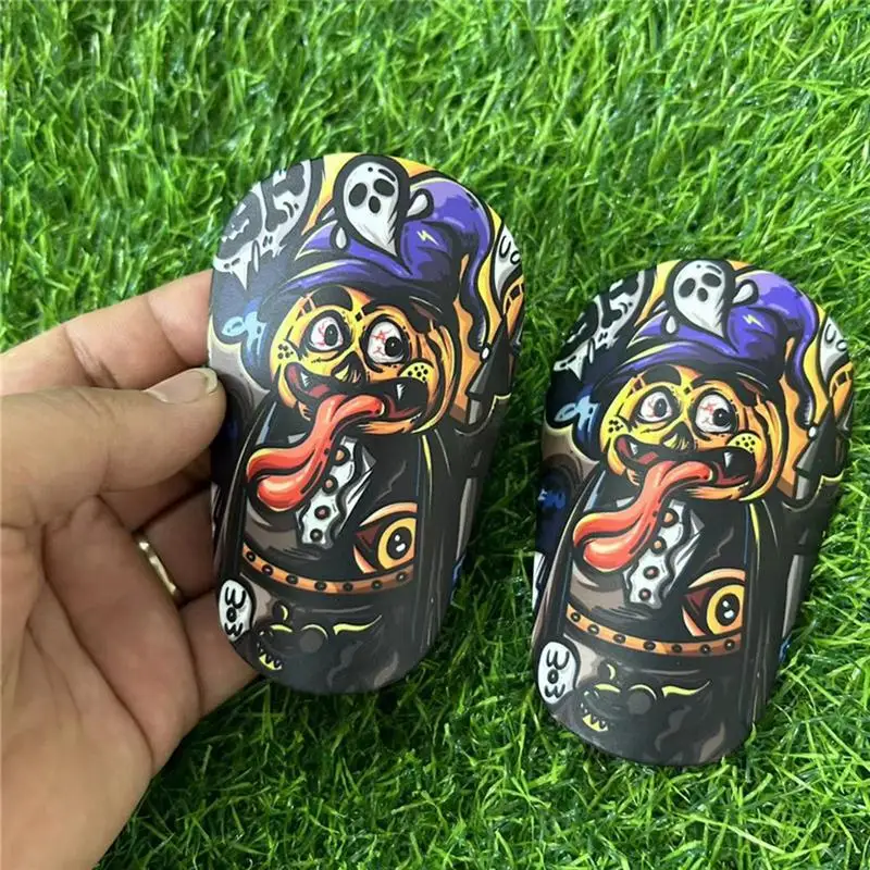 1Pair Mini Football Shin Pad Wear-resistant Shock Absorbing Leg Protector Lightweight Portable Soccer Training Shank Board