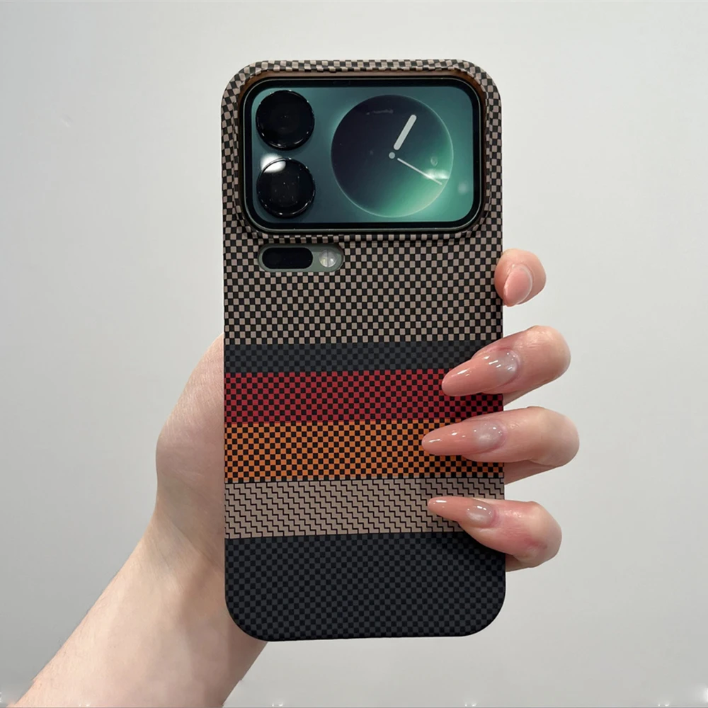 Magsafe Kevlar Carbon Fiber Magnetic Phone Case with Wireless Charging Ultra Slim Cover