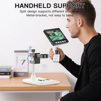 4.3 Inch Digital Microscope 1080P 50-1000x Coin Microscopio 2000mAh Soldering Microscope for Electronics Repair PCB PC Laptop 5