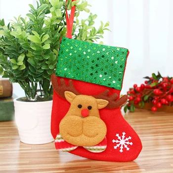 Christmas Socks Knitting Snowman Stocking Christmas Decoration For Home 2023 Xmas Tree Ornament Gift Bag Navidad Natal 2024