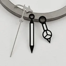 Green Luminous Shark Design Watch Hands with Second Hand Indicator (NO.18 Black Silver)