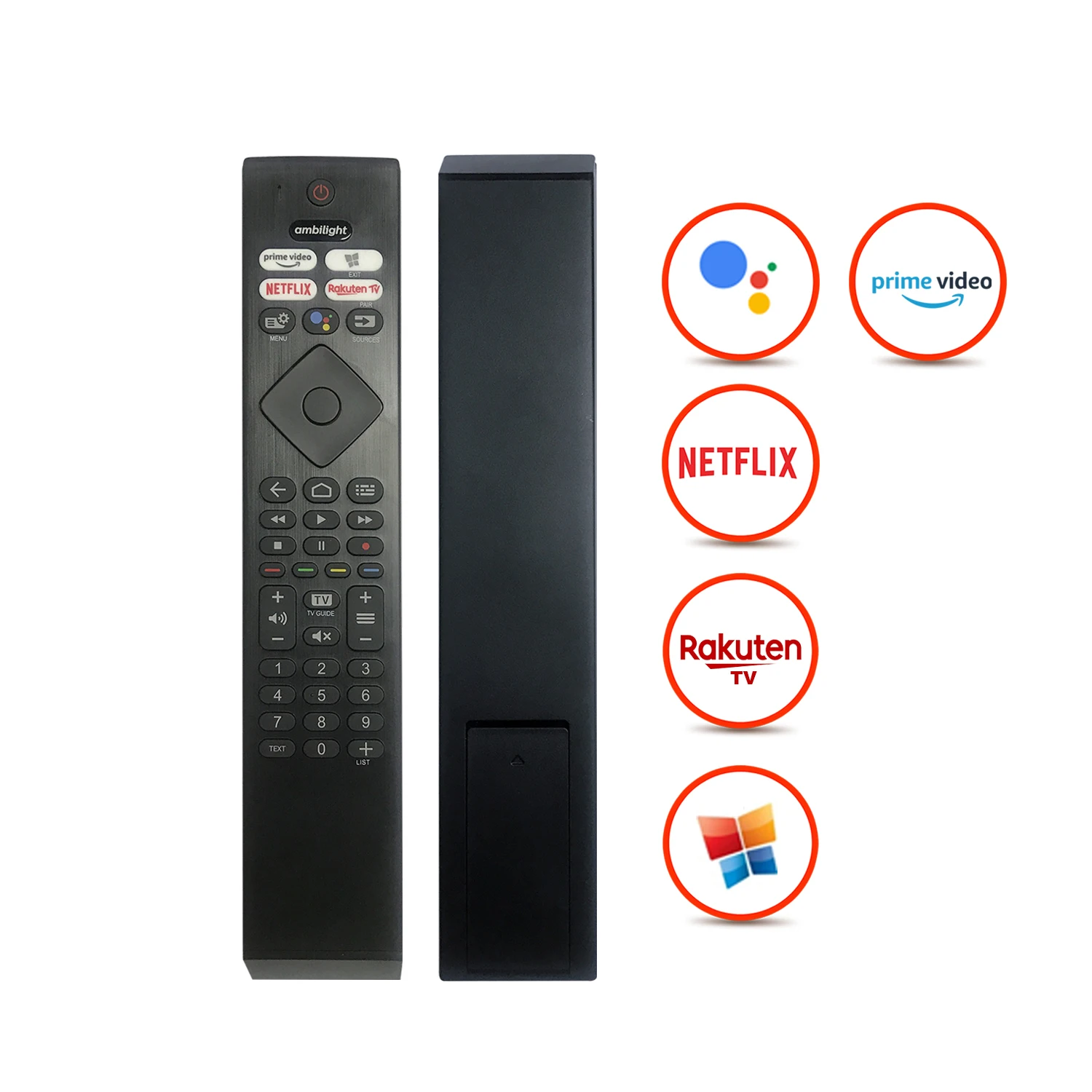 

Voice TV Remote Control For Philips Smart TV 3D HDTV OLED/PUS/PML 7900 Series with Rakuten TV Netfilx