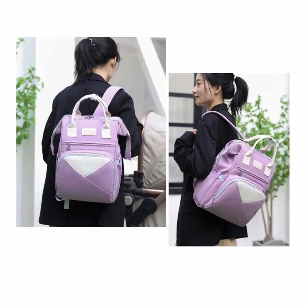 Nylon Mommy Bag Large Capacity Multifunctional Diaper Bag Backpack Waterproof Insulated Pockets Maternity Travel Bag Women