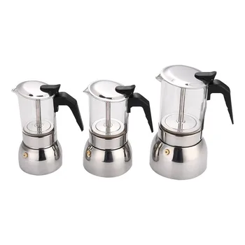 Easyworkz Diego Stovetop Espresso Maker Stainless Steel Italian Coffee Machine Maker 4Cup 6.8 oz Induction Moka Pot 2