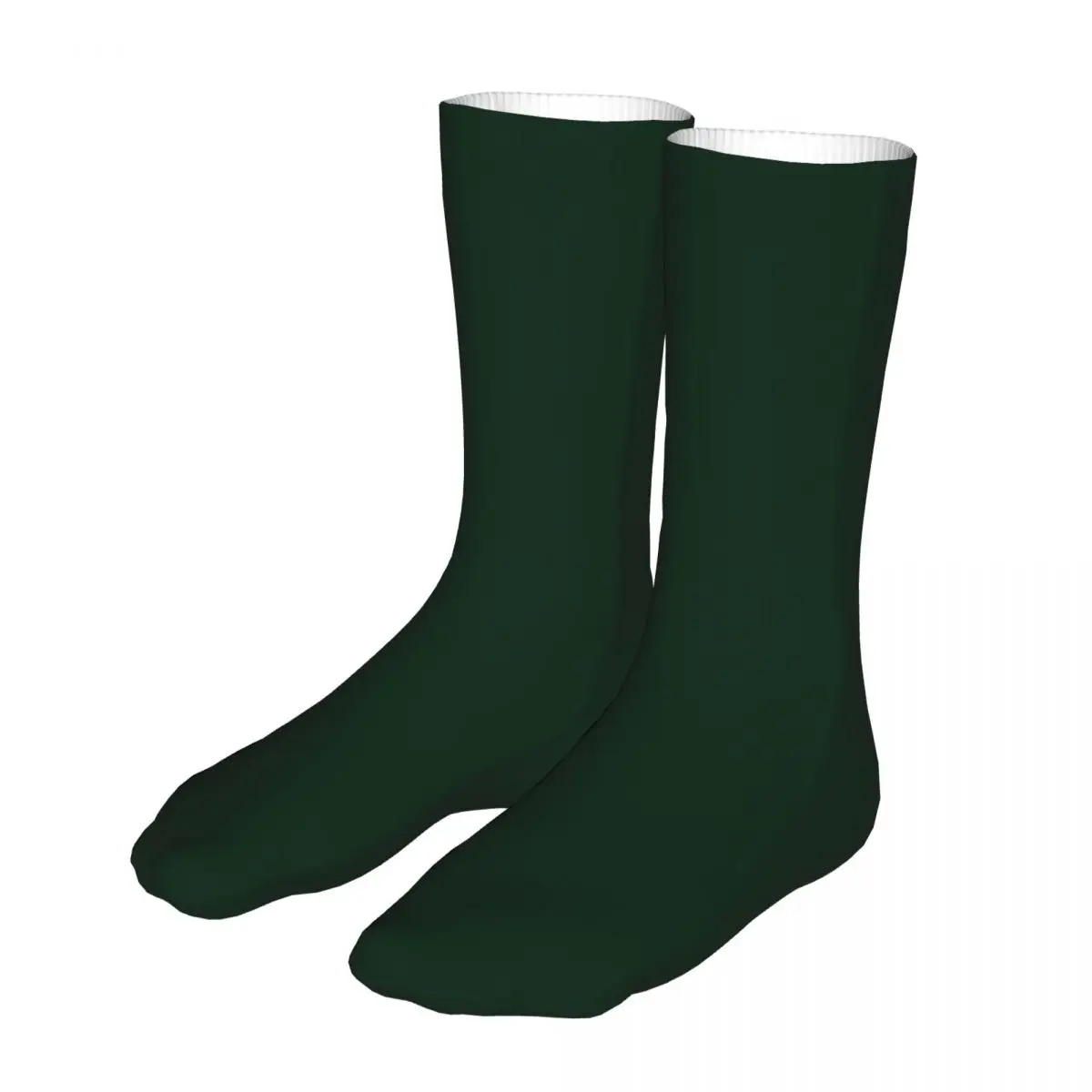 

Funny Solid Dark Green Woman Socks 2022 Men Bike Socks