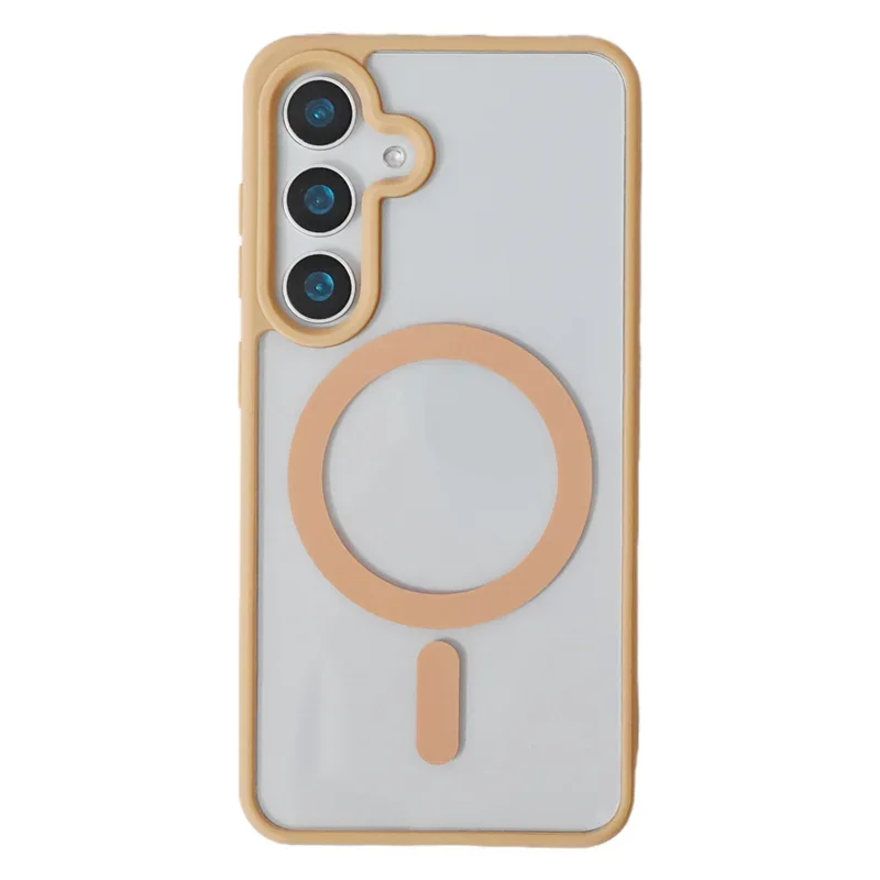 Acrylic Hard PC Clear Magnetic Case with Solid Color Frame Back Cover