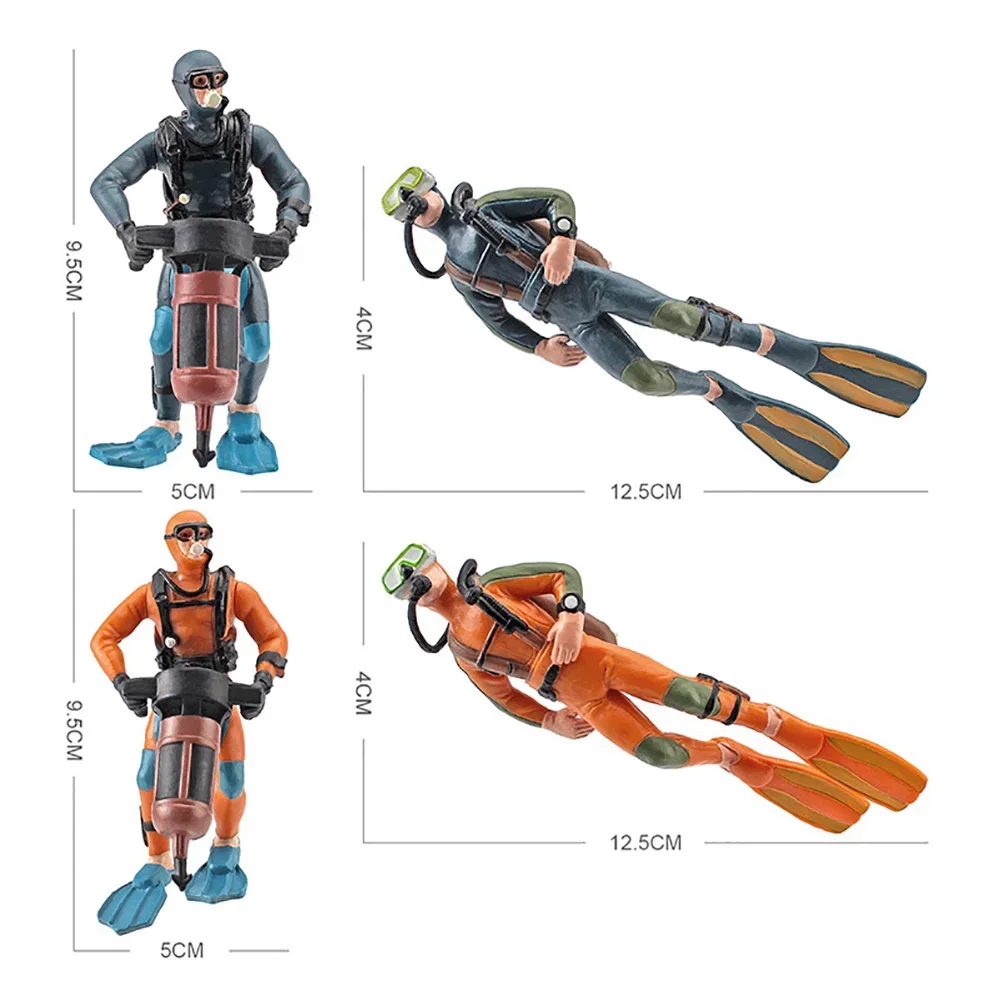 Cute Resin Frogman Aquarium Ornaments Interesting Floating Decoration Simulated Mini Diver Fish Tank Aquarium Accessories fish tank decorations,aquarium ornaments