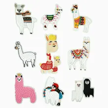 Alpaca Animal Patch Stickers Embroidery Cloth Stickers Cartoon Children's Clothing Accessories Accessories Cloth Stickers