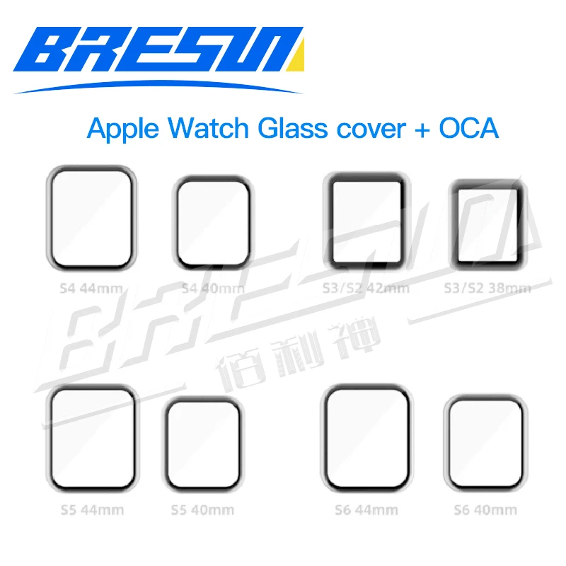 Glass Screen Replacement Front Glass Lens+OCA Replacement Repair Kit for Apple Watch 7/2/3/4/5/6 SE 41mm 45mm 44mm 40mm Outer Glass Lens Replacement touch screen digitizer replacement watch digitizer glass replacement watch digitizer replacement optical clear adhesive film