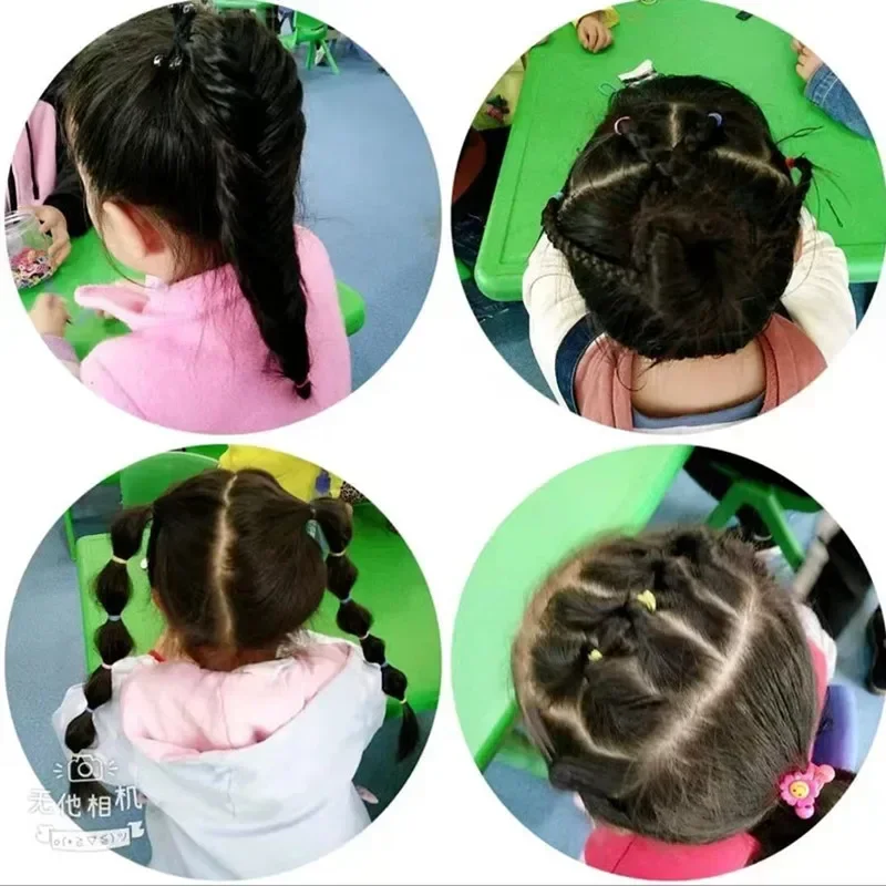 50pcs Disposable Headband Elastic Rubber Band DIY Hair Style With 20pcs Hair Clips For Boy Girl Hiphop Invisible Pin Hairpin