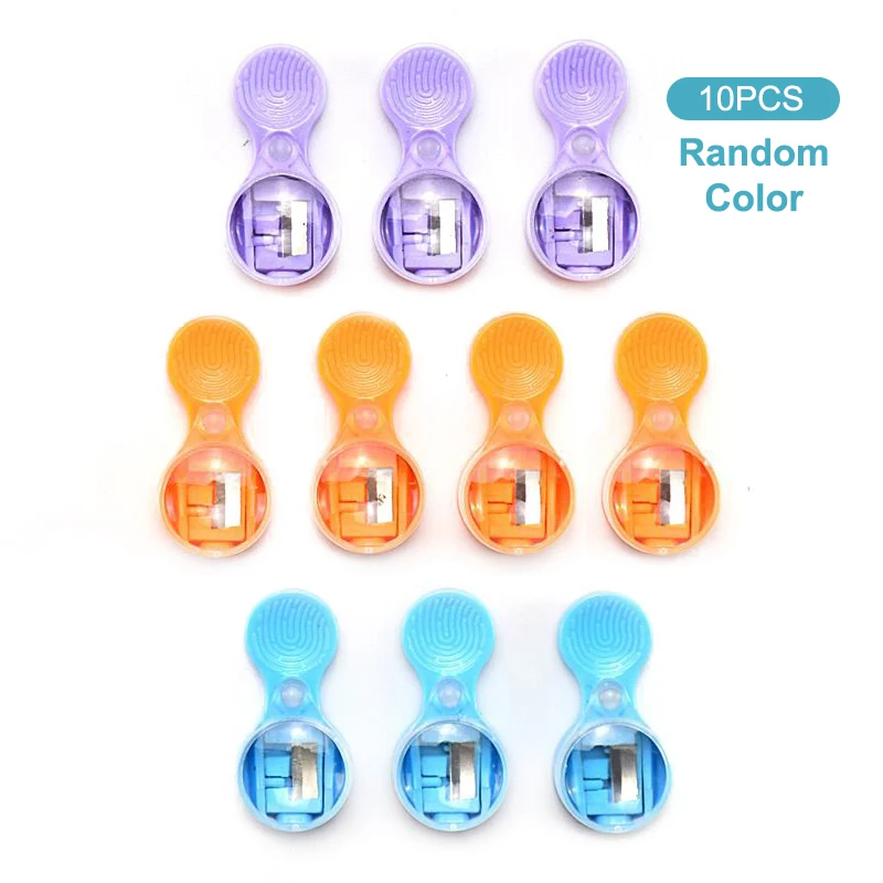 10 Pcs 귀여운 포켓 학생 연필 깎이 미니 2.0 두꺼운 리드 코어 연필 깎이 리드 휴대용 깎이 학교 용품