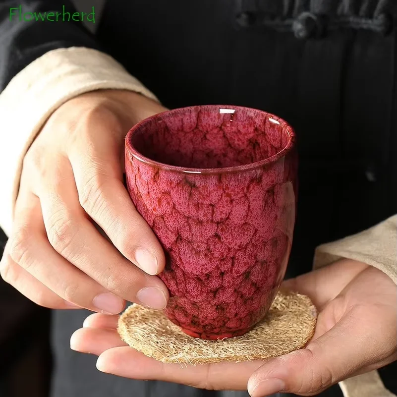 Description Picture 3 of itemJapanese Ceramic Porcelain Tea Cup Teaware Single Large 250ml Yerba Mate Tea Cup Coffee Cup Colorful Kung Fu Tea Cup Set