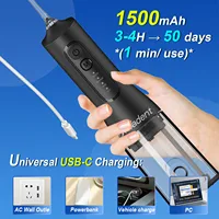 เครื่องทำความสะอาดช่องปากไร้สาย Dr.Yadent YD06 WaterFlosser ความจุ 300 มล. แบบพกพา ชาร์จเร็วด้วย USB-C หัวฉีดน้ำ 7 แบบ 4 โหมด กันน้ำระดับ IPX7 6