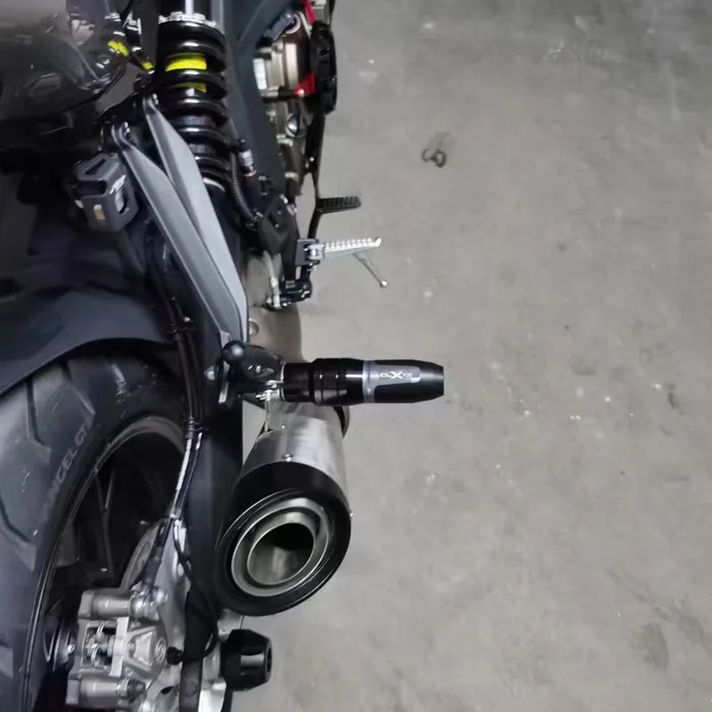 Suuonee - Capuchon De Protection Anti-chute Pour Cadre De Moto (noir) - Alliage Aluminium CNC, Boulon 10 Mm