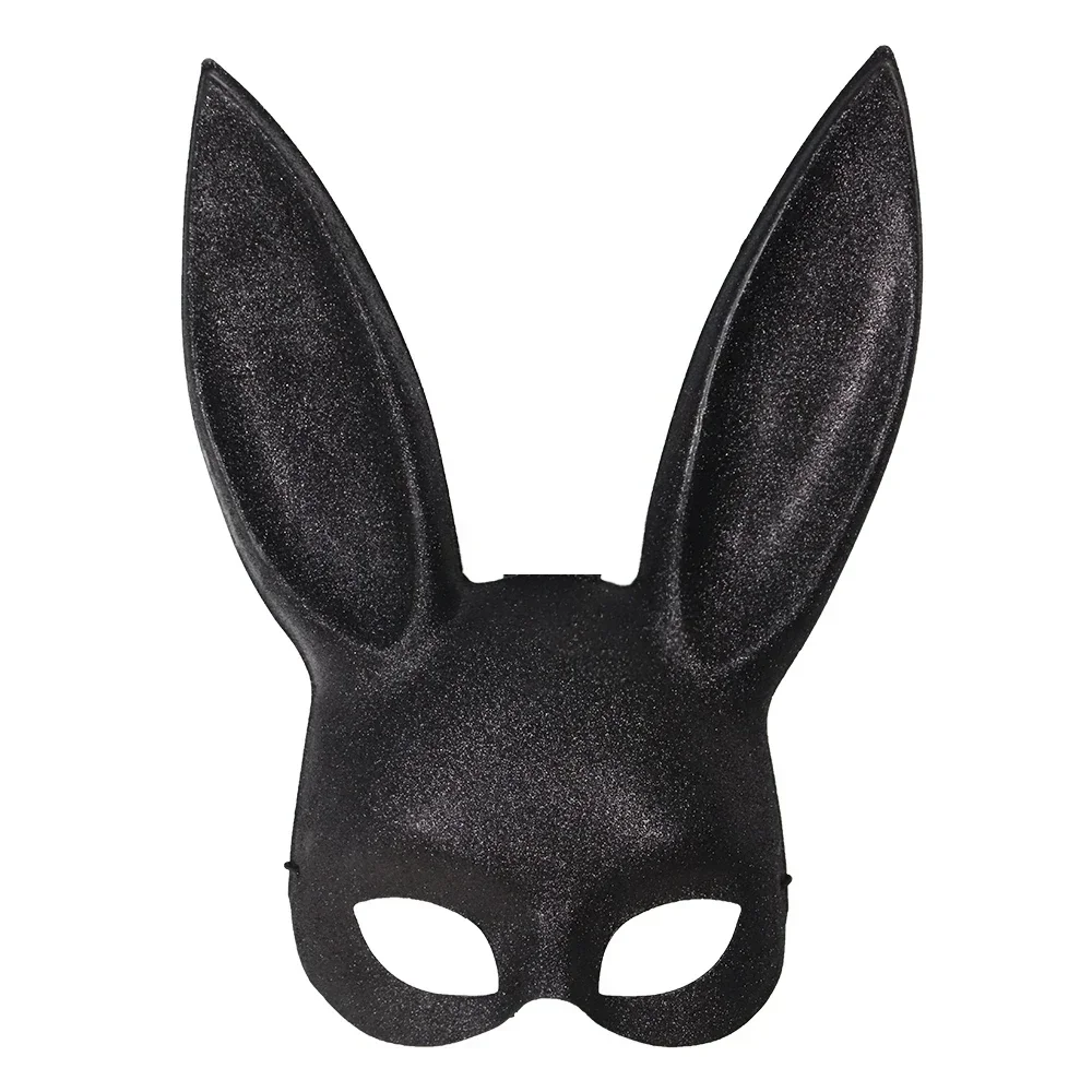 Frauen Mädchen Sexy Hasenohren Maske Niedlicher Hase Lange Ohren Bondage Maske Halloween Maskerade Party Cosplay Maske 06 # – Detail 2