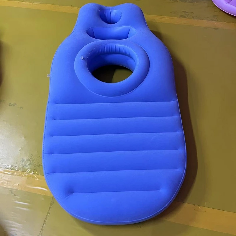 PVC Inflatable Maternity Bed Cushion Yoga Mat for Pregnancy Flocking Air Mattress with Hole for Pregnant Mommy Factory