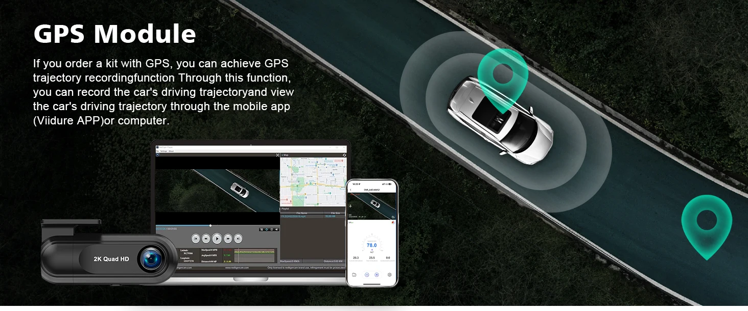 GPS accessory for route tracking