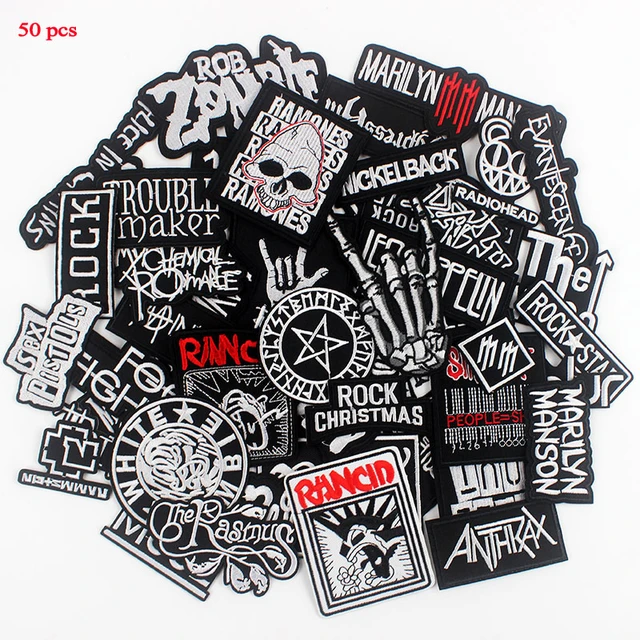 Parches De Banda De Rock Para Ropa, Parches Punk De Metal, Insignias Para  Planchar, Pegatinas Para Ropa, Costura Diy, Rayas Bordadas - Parches -  AliExpress