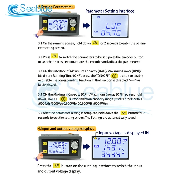 Convertitore Step Down XY-5008E 400W - Modulo DC-DC Regolabile Con Display LCD Per Ricarica Solare - Foto 4