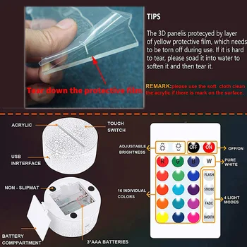 3D Game Controller LED Night Light 5