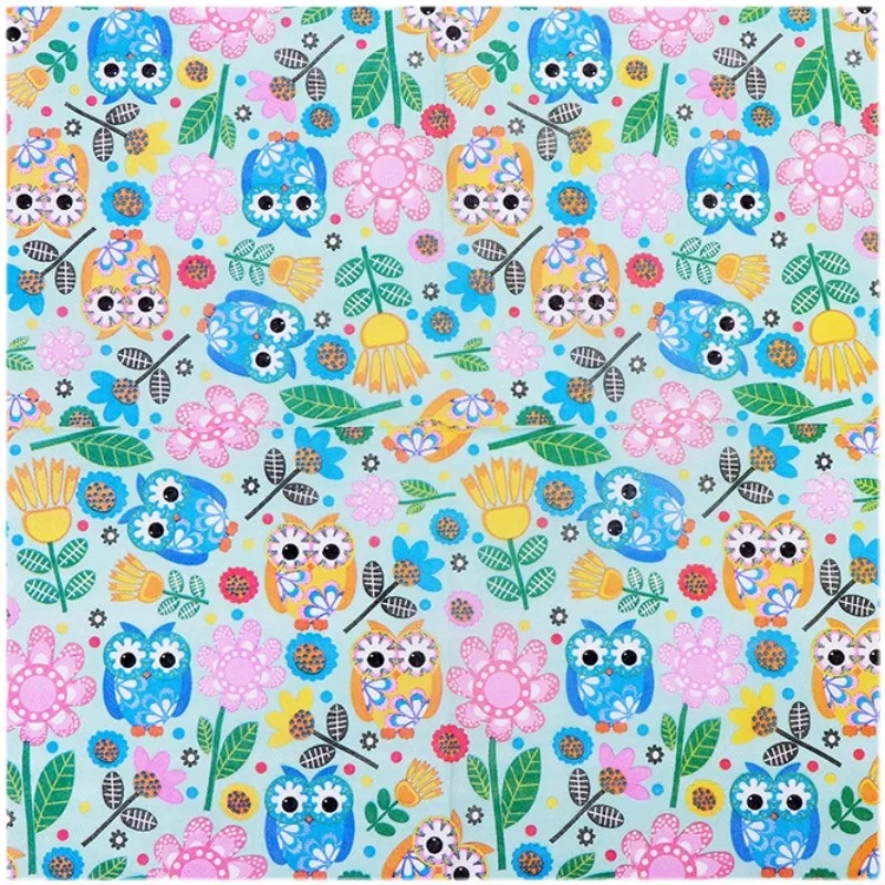 20/60Pcs Owl Printed Paper Napkins, 2-Ply Disposable Napkins for Baby Shower Birthday Party-Table Decor Tissue Supplies