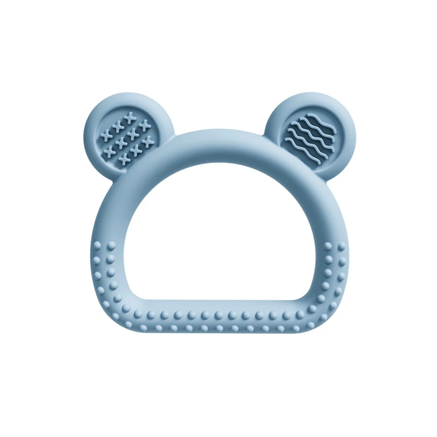 Children's silicone teething ring baby oral sex period soothing teething teething chew toys silicone baby young teeth use suitab