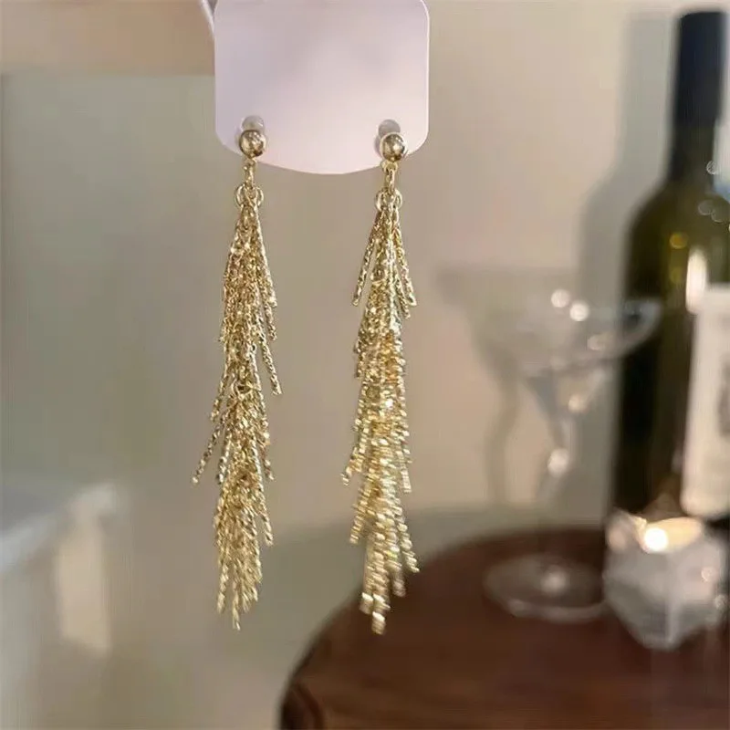 Boucles D'oreilles Pendantes Argentées Vintage – Pampilles Bijou Fantaisie