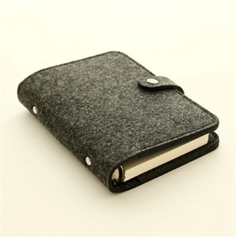 New A5 A6 Felt Shell Notebook Cloth Fabric Notebook Ring Binder Diary Notebook Paper Holder Portable Diary Stationery Gift 4