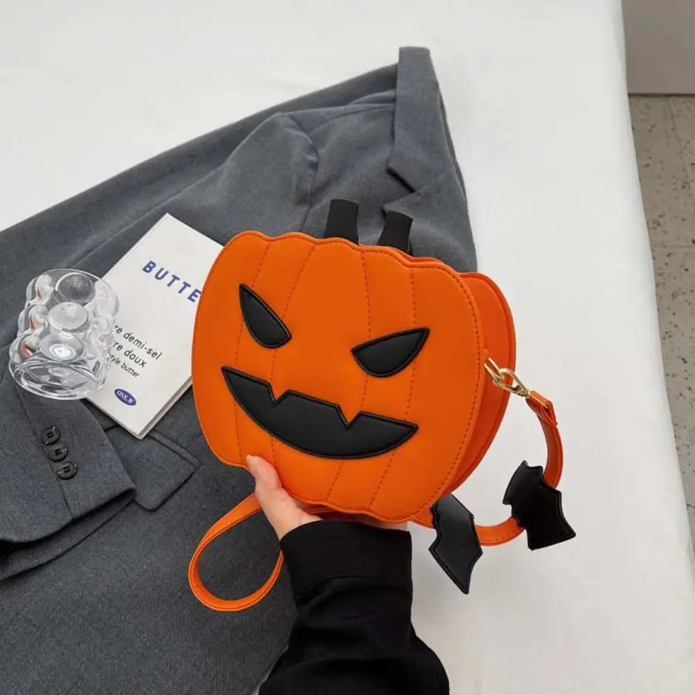 Cartoon Pumpkin Bag Cute 3D Harajuku Pumpkin Shoulder Bag PU Leather Shoulder Bag Pumpkin Crossbody Bag Ladies